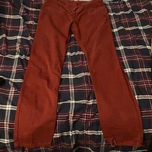 Lacoste L!VE Red Khaki Pants